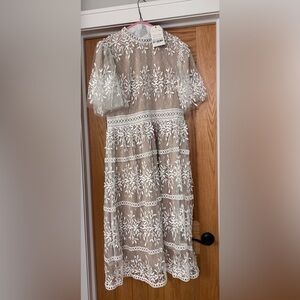 Ivy City Sicily Dress w/ Flutter Sleeves